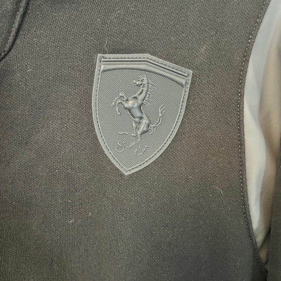 Puma X Ferrari Mens Black/Gray Full Zip Racing Jacket Size M - Picture 3 of 10